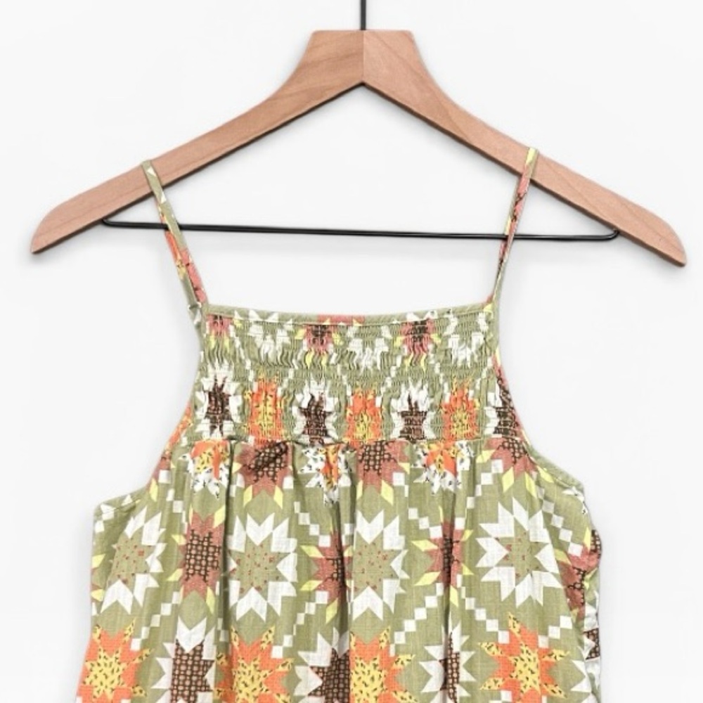 Universal Thread Green Orange Quilt Pattern Maxi … - image 7